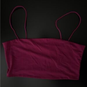 Magneta tube top with straps